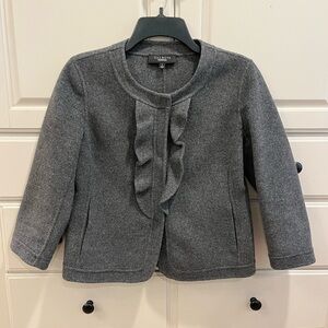 Talbots Women’s Charcoal Ruffle Front Blazer